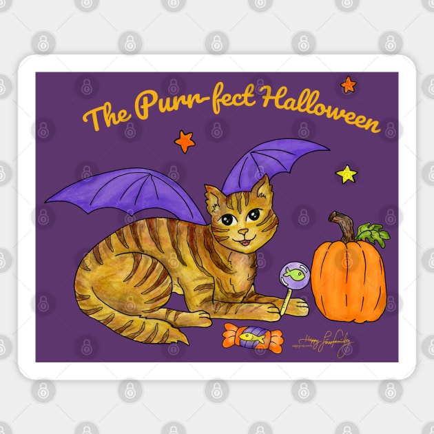 The Purr-fect Halloween Magnet by Happy Lines Family